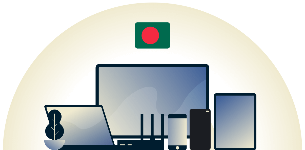 Bangladesh VPN beskytter en række forskellige enheder.