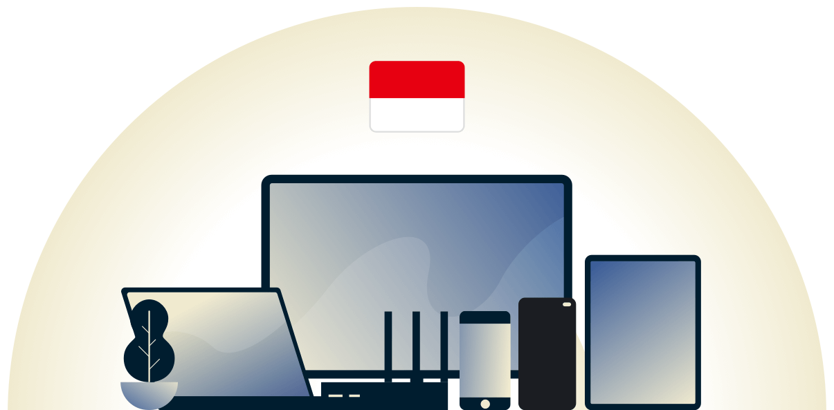 Indonesien VPN sch&uuml;tzt eine Vielzahl von Ger&auml;ten.