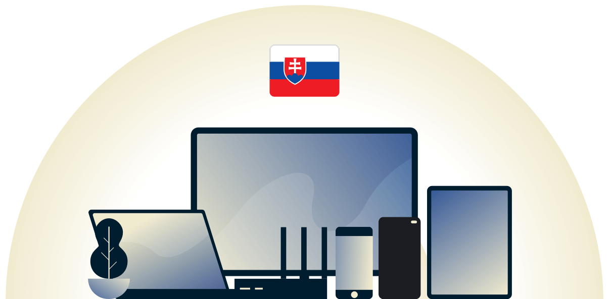 VPN สโลวาเกียที่กำลังปกป้องอุปกรณ์หลากหลายชนิด